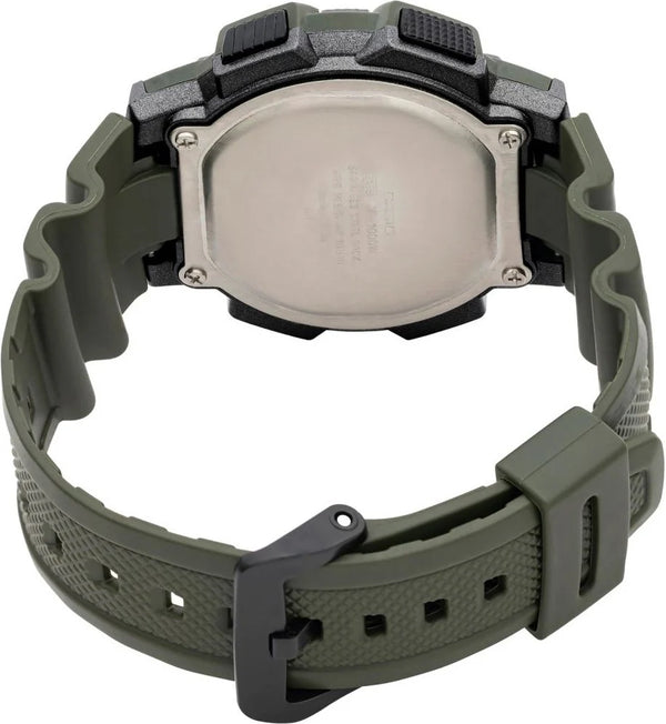 Casio AE-1000W-3AV World Time Digital Quartz Green Watch (AE-1000W-3AV)
