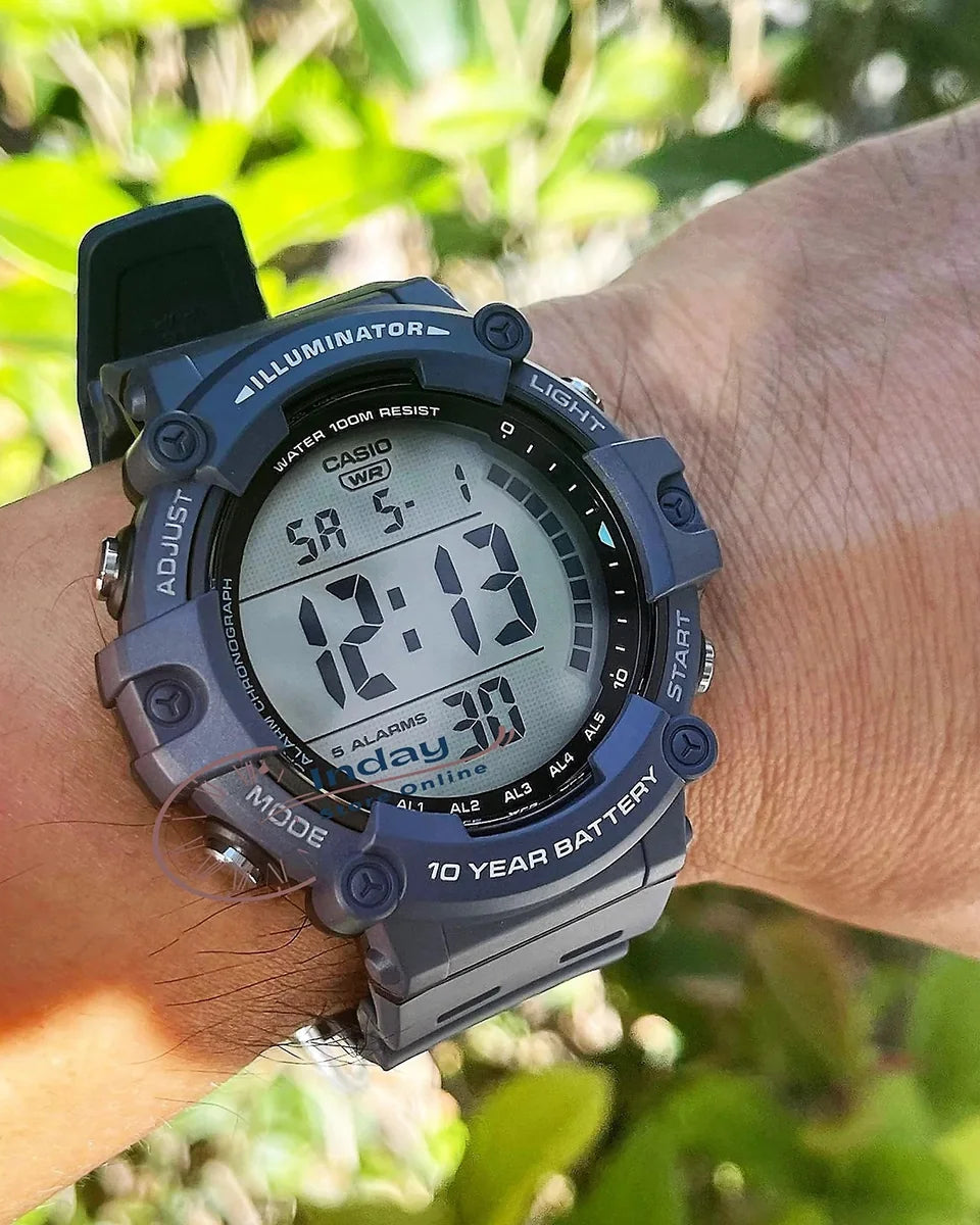 Casio AE-1500WH Digital Illuminator 10-Year Battery Blue Resin Watch (AE-1500WH-2AVDF)