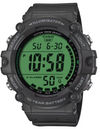 Casio AE-1500WHC-1AV digital sports watch with black resin case, green LCD display, 10-year battery and 100m water resistance