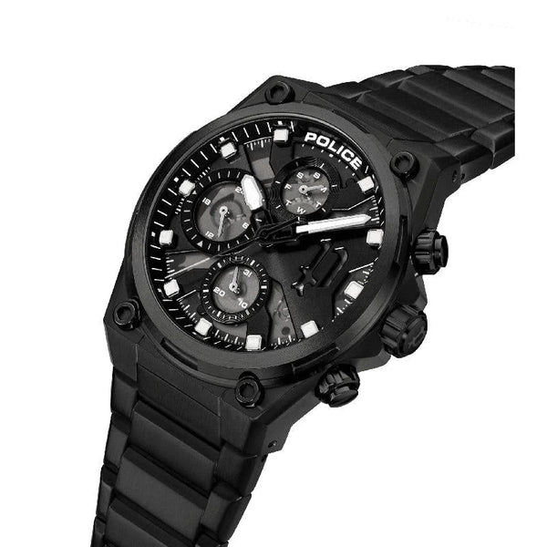 Police Airflow Quartz Chronograph Black PVD Stainless Steel Watch (PEWGK2239106)