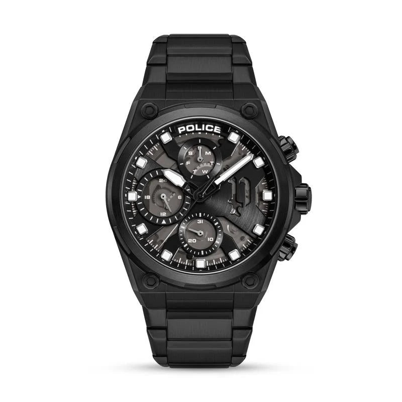 Police Airflow Quartz Chronograph Black PVD Stainless Steel Watch (PEWGK2239106)