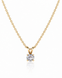 9ct Yellow Gold 0.76ct Round Lab Grown Diamond Pendant (LP6)