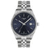 Tissot Ballade 40mm blue guilloché dial with fluted bezel and applied markers