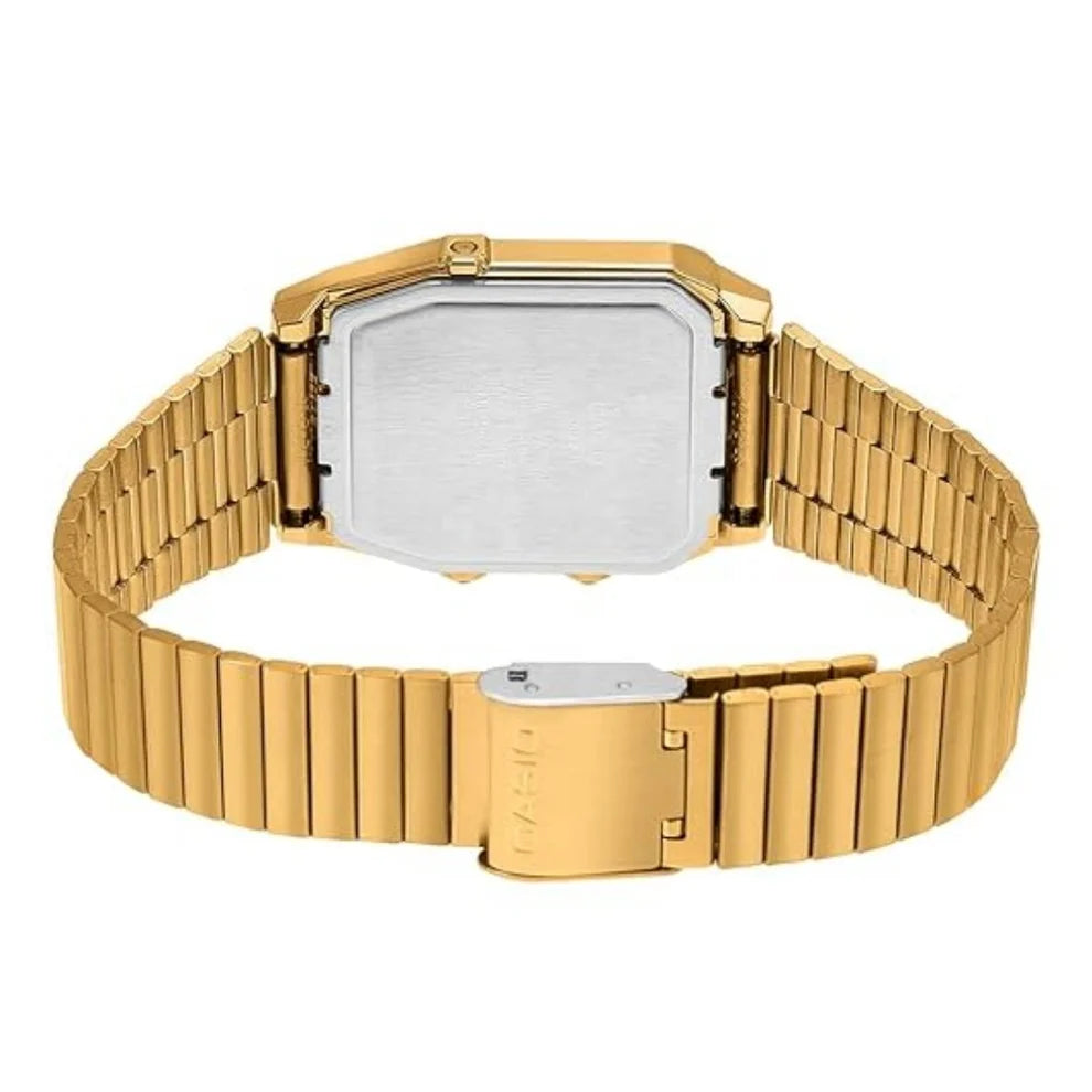 Casio AQ-800EG-9A Vintage Dual Display Quartz Square Gold-Tone Stainless Steel Watch (AQ-800EG-9ADF)
