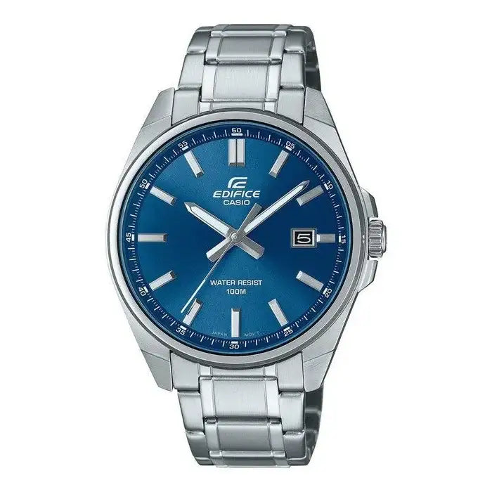 Casio Edifice EFV-150D-2AVUDF blue dial quartz watch with stainless steel bracelet and date display