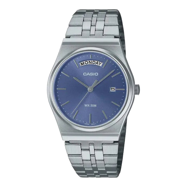 Casio Analog Blue Dial Silver MTP-B146D-2AVDF