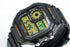 Side profile of Casio digital watch showing 12.5 mm resin case thickness