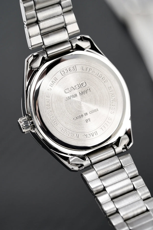 Casio LTP-1302D-1A2V Quartz Black Dial Stainless Steel Women's Watch