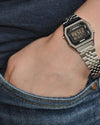 Casio LA680WA-1BD Retro Digital Quartz Black Dial Stainless Steel Watch (LA680WA-1BD)