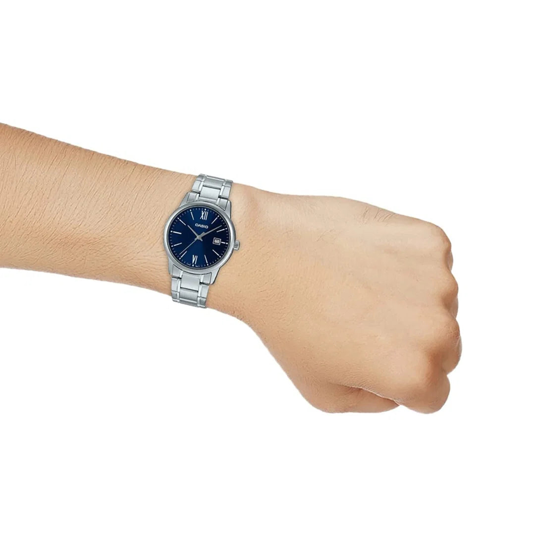 Casio Analog Blue Dial Roman- MTP-V002D-2B3UDF