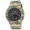 Casio G-Shock GA-2100CM-5A desert camouflage analog-digital watch with bio-resin case and strap on white background