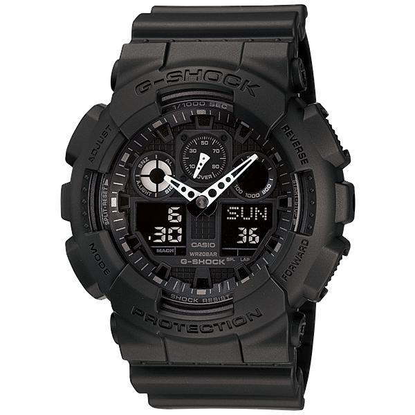Casio G-Shock GA-100-1A1DR Quartz Ana-Digi Chronograph Black Resin Watch