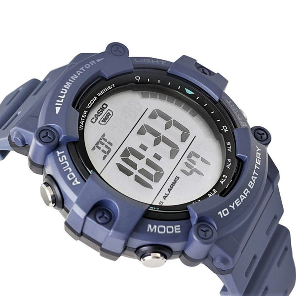 Casio AE-1500WH Digital Illuminator 10-Year Battery Blue Resin Watch (AE-1500WH-2AVDF)