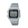 Casio B650WD-1ADF retro digital watch with silver stainless steel case and bracelet showing rectangular LCD display