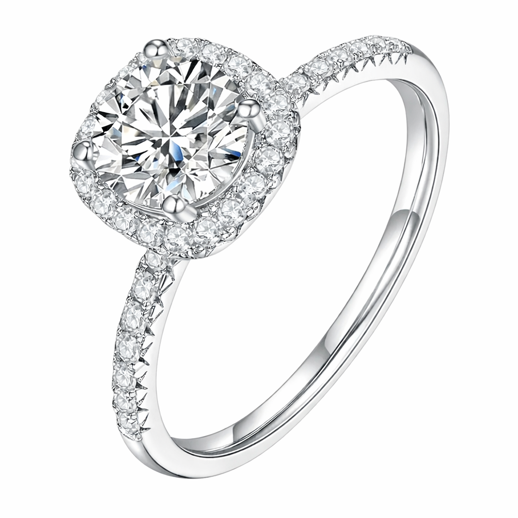Cushion Cut Moissanite Ring – MO12