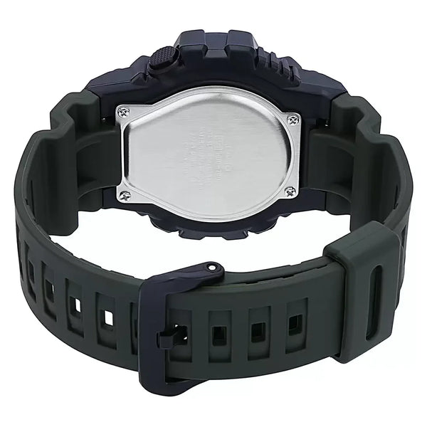 Casio HDC-700-3A Quartz Analog-Digital World Time Black Dial Olive Green Resin Watch (HDC-700-3A)