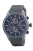 Daniel Klein Exclusive DK.1.13313-7 blue dial dual-time quartz watch with stainless steel case and grey silicone strap