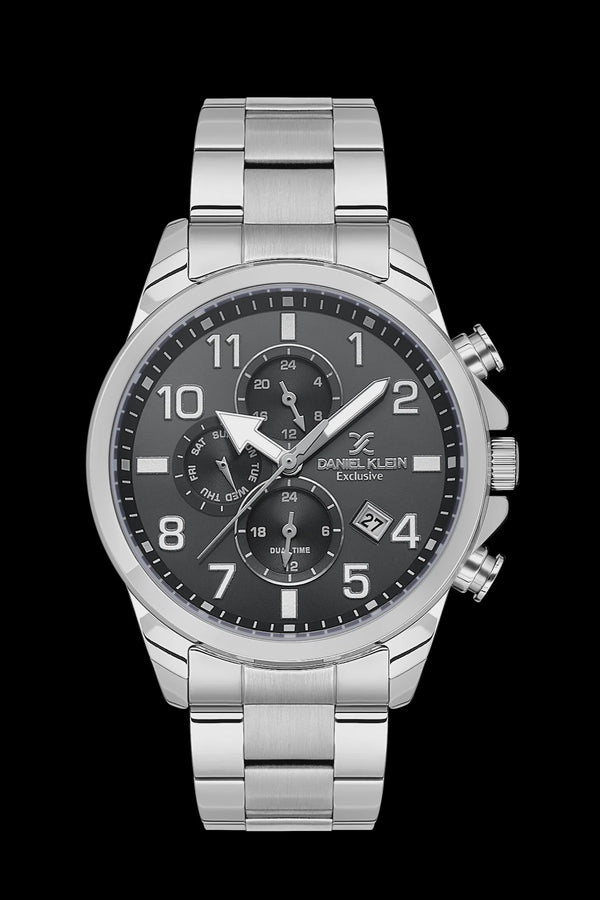 Daniel Klein Multifunction Stainless Steel Black Dial Watch-DK113633-1