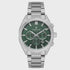 Daniel Klein DK1.14064-3 men's quartz chronograph with green dial and steel bracelet