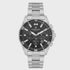 Daniel Klein Exclusive 44mm black dial chronograph with steel bracelet and rotating bezel