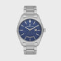 Daniel Klein DK1.14087-2 men's quartz watch with blue wave dial and steel bracelet