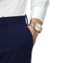 Tissot Classic Dream quartz watch on wrist displaying 42mm case diameter