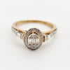 9ct Yellow Gold Oval Cluster Diamond Engagement Ring