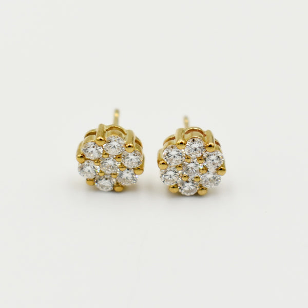 9ct Yellow Gold 1ct Stud Lab-Gown Earrings