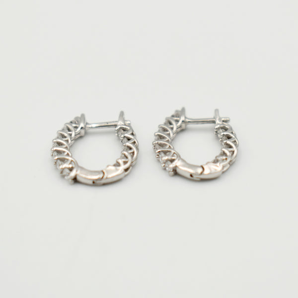 9ct White Gold 0,301ct Lab Grown Diamond Earrings