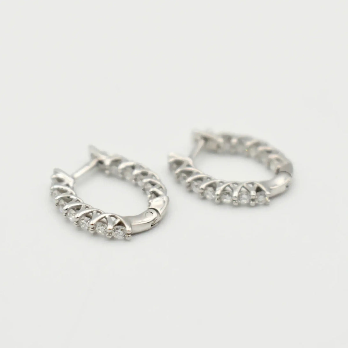 9ct White Gold 1,62ct Lab Grown Diamond Hoop Earrings - 2100434 - Cassim & Co South Africa