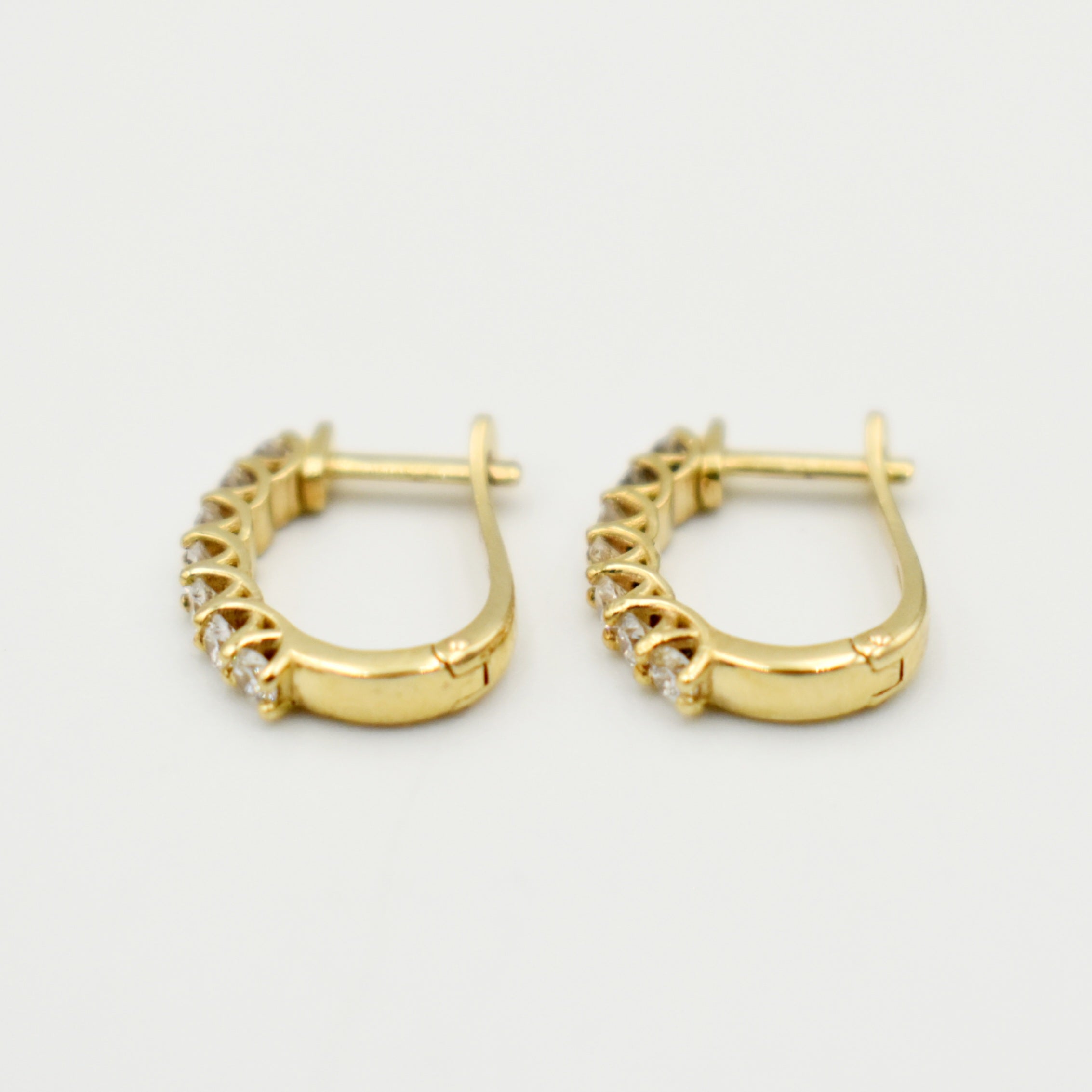 9ct Yellow Gold 0,5ct Hoop Lab-Grown Earrings