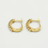 9ct yellow gold hoop earrings with 0.50ct lab grown diamonds featuring hinged clasp closure