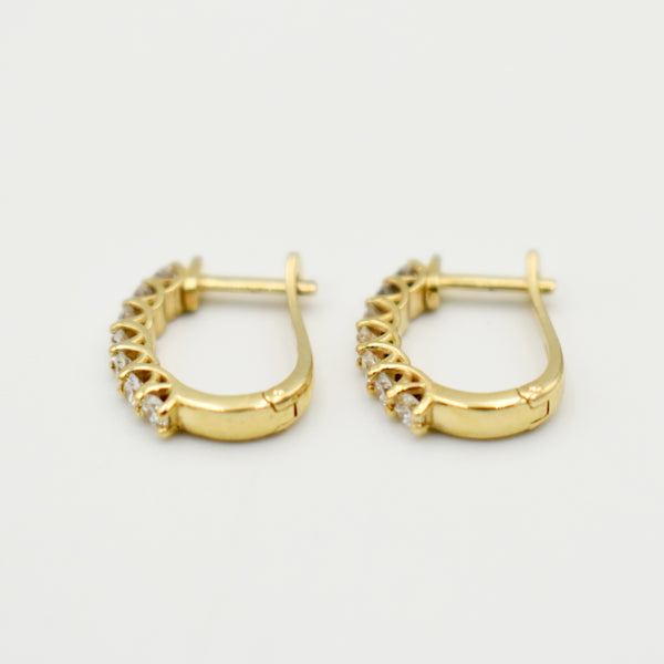 9ct Yellow Gold 0,5ct Hoop Lab-Grown Earrings