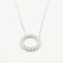 9ct white gold circle necklace with 0.49ct lab grown diamonds claw set in open circle pendant