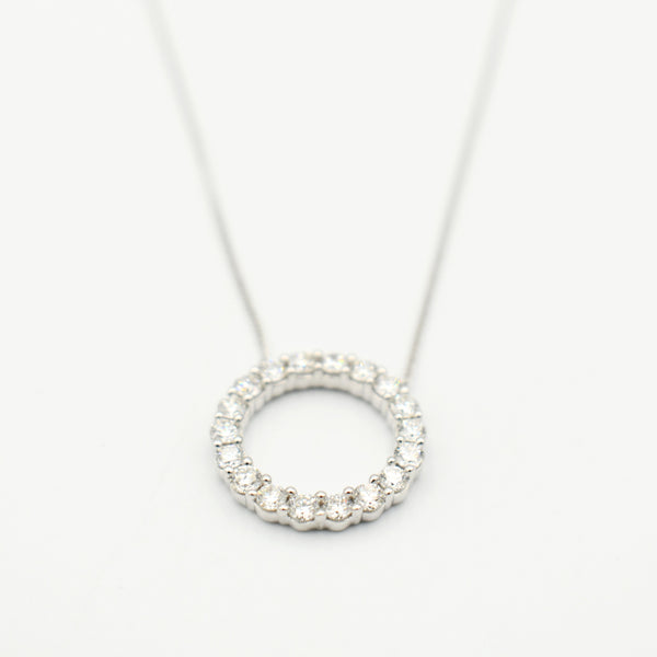 9ct White Gold 0,49ct Lab-Grown Necklace