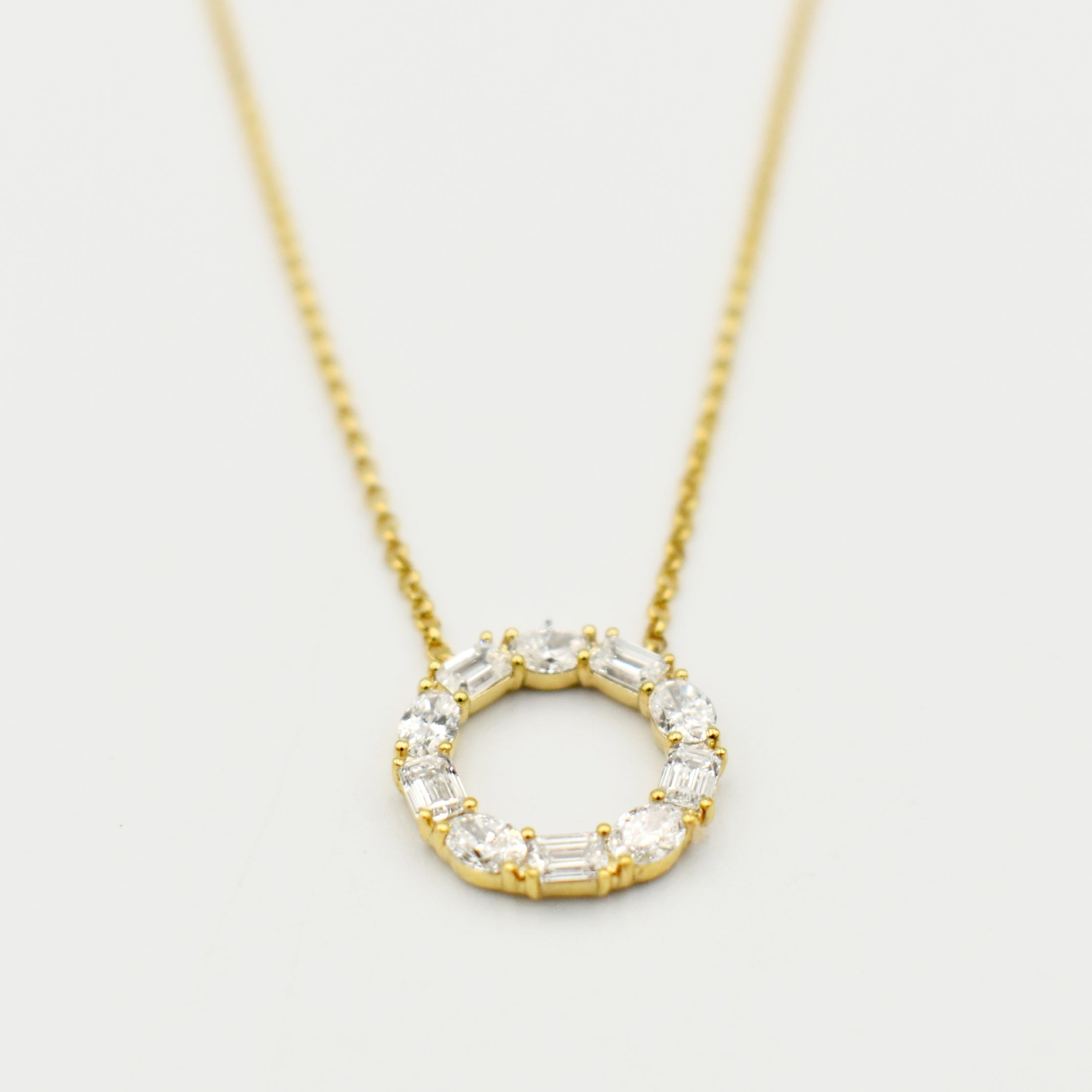 9ct Yellow Gold 0,30ct Lab-Grown Necklace