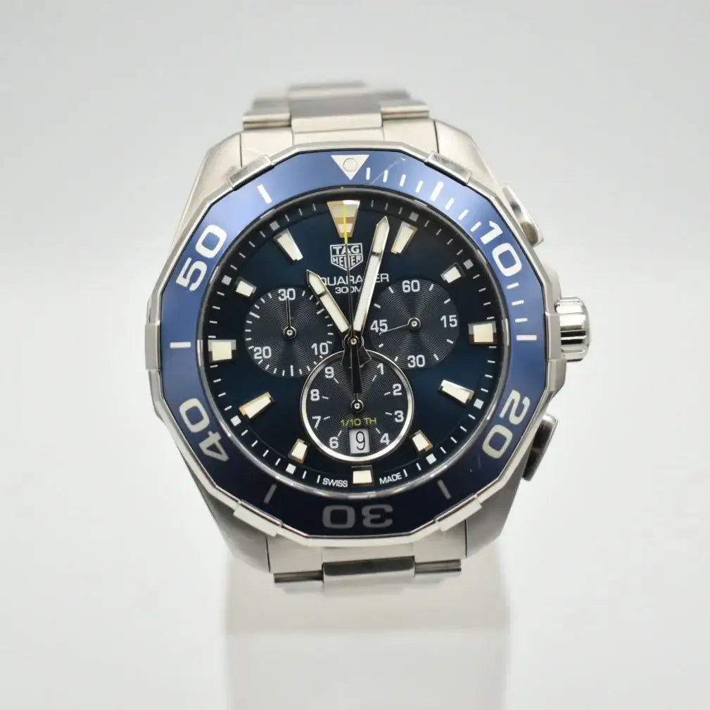 Pre-owned Tag Heuer Aquaracer Gents Chrono Stainless Steel