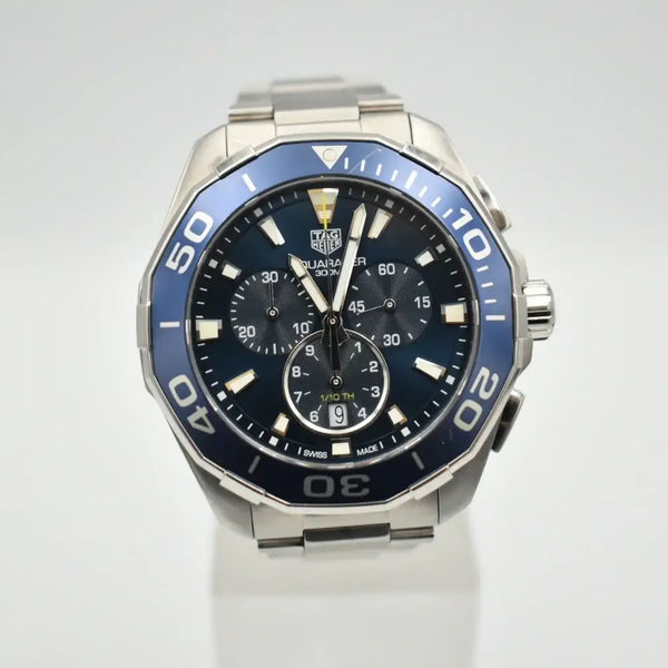 Pre-owned Tag Heuer Aquaracer Gents Chrono Stainless Steel