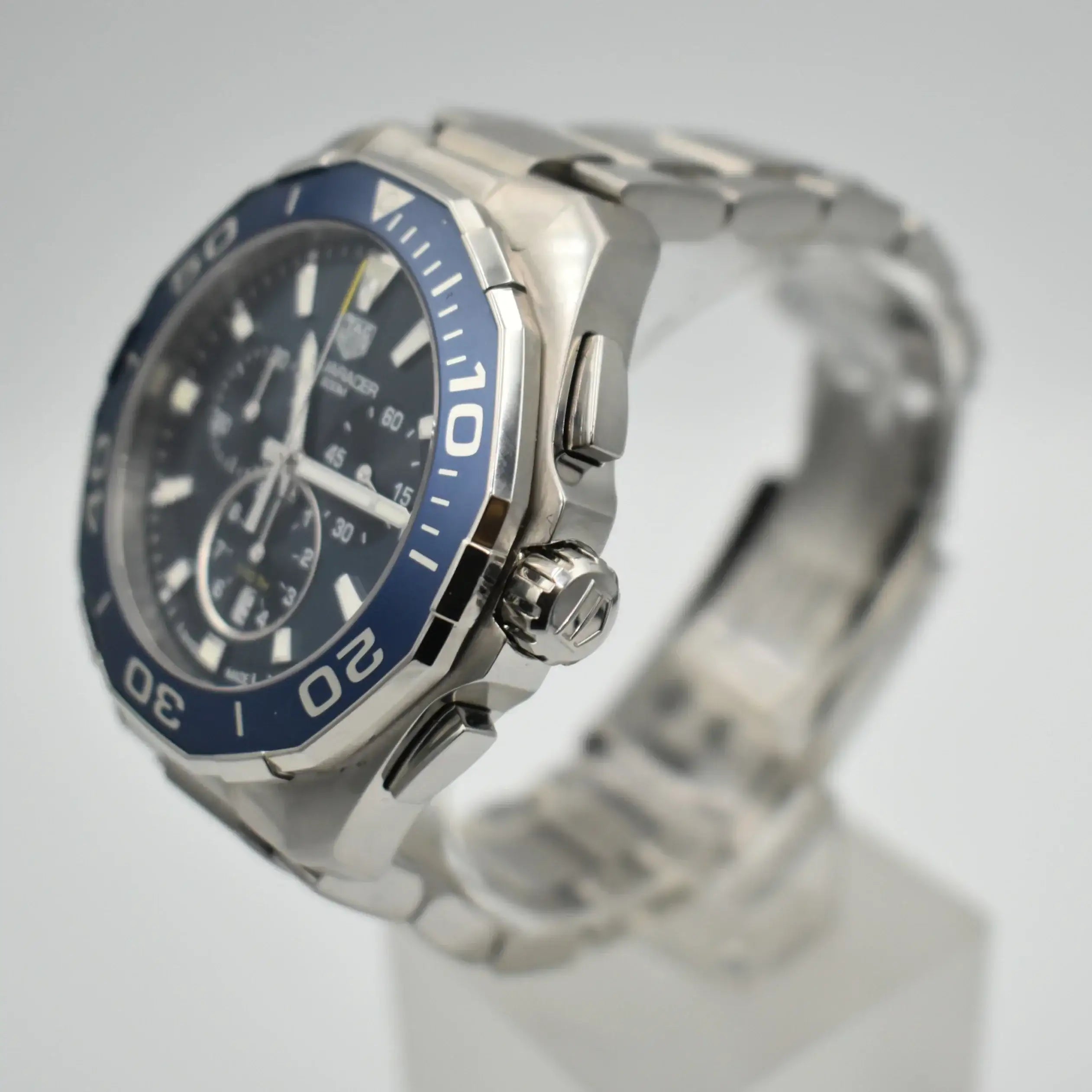 Pre-owned Tag Heuer Aquaracer Gents Chrono Stainless Steel