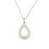 9ct white gold 0.40ct diamond teardrop pendant necklace with double outline design by Cassim & Co Johannesburg