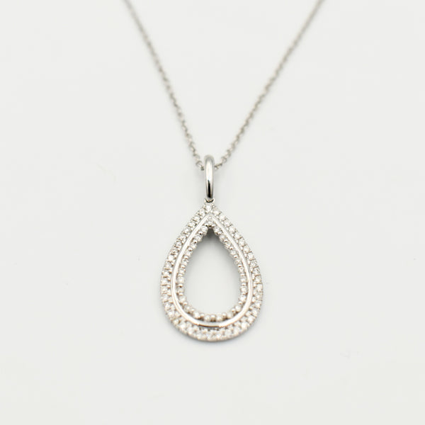 9ct White Gold 0,50ct Diamond Necklace
