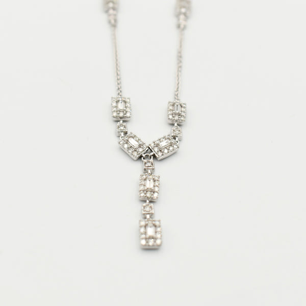 9ct White Gold 1ct Diamond Necklace