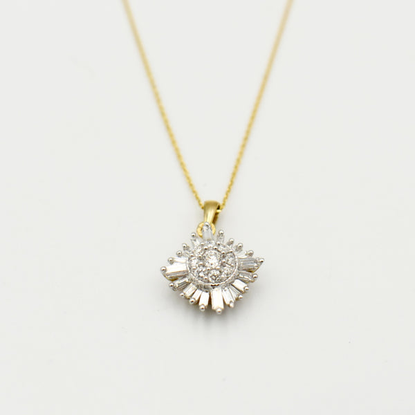 9ct Yellow Gold 0,05ct Diamond Necklace