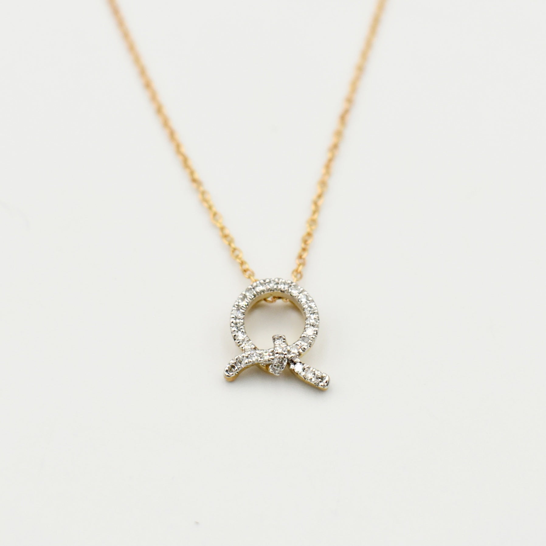 9ct Rose Gold 0,15ct Diamond Necklace