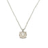 9ct white gold diamond cluster necklace with 0.31ct total diamond weight on white gold chain