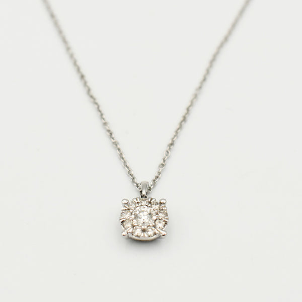 9ct White Gold 0,31ct Diamond Necklace