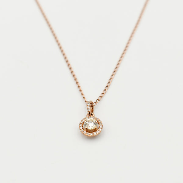9ct Rose Gold 0,331ct Diamond Necklace