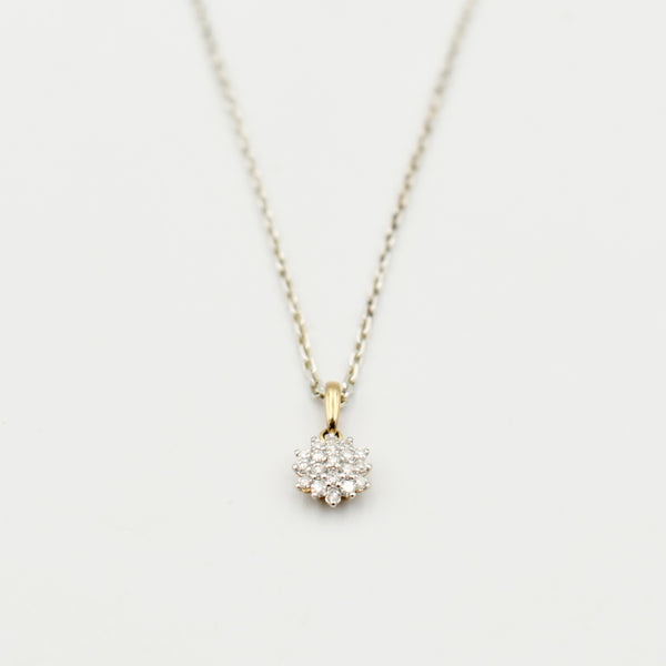 9ct White Gold 0,12ct Diamond Necklace