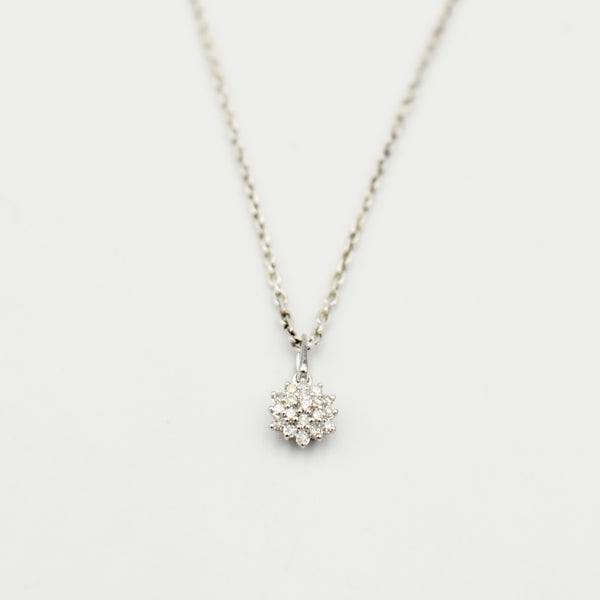 9ct White Gold 0,12ct Diamond Necklace