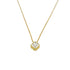 9ct yellow gold diamond necklace with clover pendant featuring 0.20ct brilliant-cut diamonds in white gold setting by Cassim & Co Johannesburg